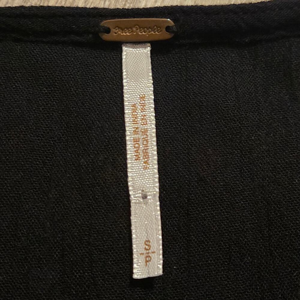 Free People Spell On You Black Embroidered Dress Small Petite - Picture 7 of 8